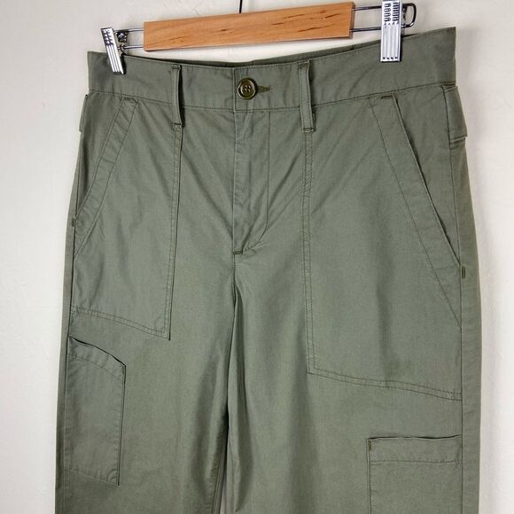 AGOLDE Daria Wide-Leg Crop Utility Cargo Pant - Khaki Green - Picture 4 of 9